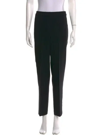 Pre-owned St. John Caviar Straight Leg Pants In Black