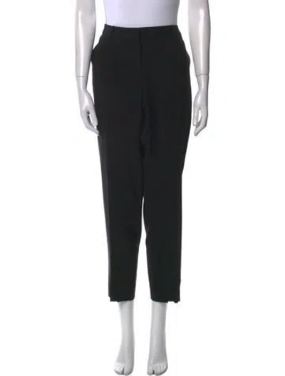 Pre-owned St. John Caviar Straight Leg Pants In Black