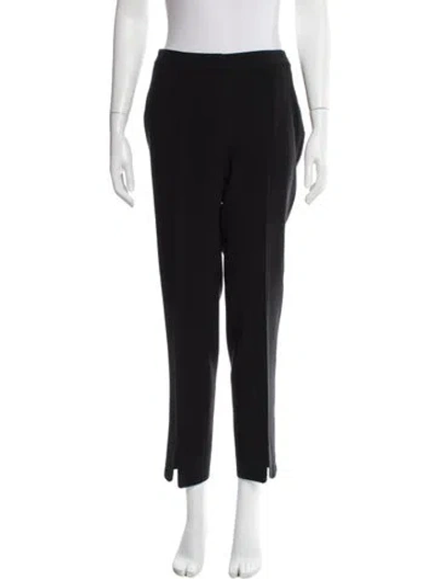 Pre-owned St. John Caviar Straight Leg Pants In Black