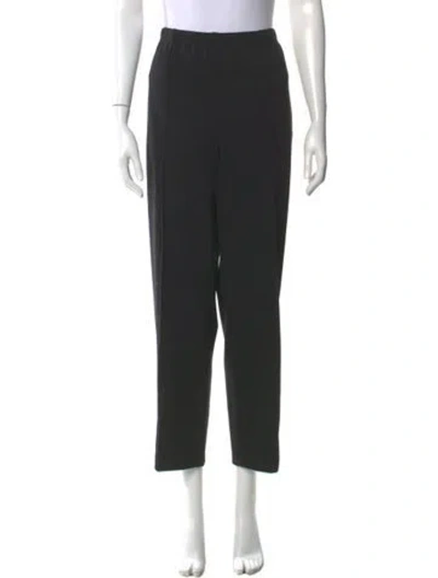 Pre-owned St. John Caviar Straight Leg Pants In Black