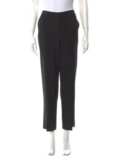 Pre-owned St. John Caviar Straight Leg Pants In Black