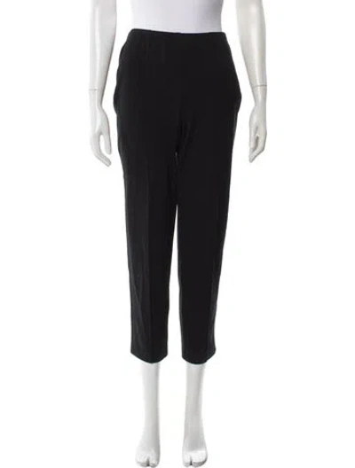 Pre-owned St. John Caviar Straight Leg Pants In Black