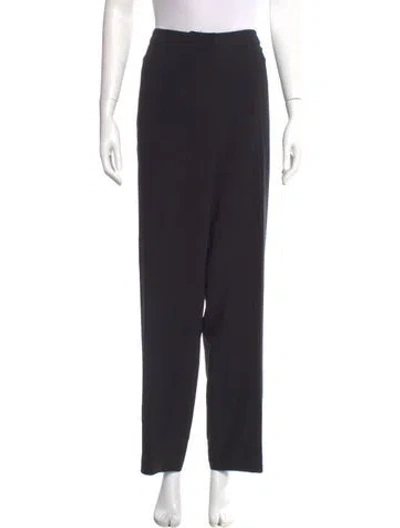 Pre-owned St. John Caviar Straight Leg Pants In Black