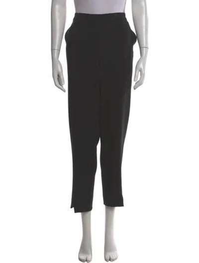 Pre-owned St. John Caviar Straight Leg Pants In Black