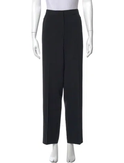Pre-owned St. John Caviar Straight Leg Pants In Black