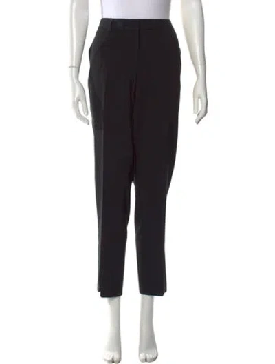 Pre-owned St. John Caviar Straight Leg Pants In Black