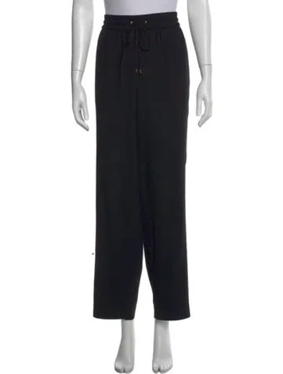 Pre-owned St. John Caviar Straight Leg Pants In Black