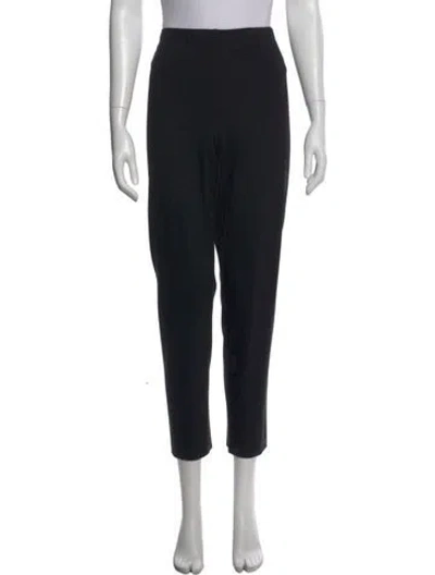 Pre-owned St. John Caviar Straight Leg Pants In Black