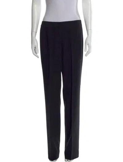 Pre-owned St. John Caviar Straight Leg Pants In Black