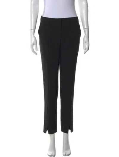 Pre-owned St. John Caviar Straight Leg Pants In Black