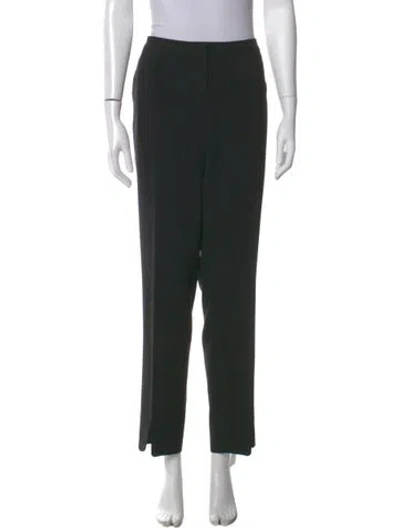 Pre-owned St. John Caviar Straight Leg Pants In Black