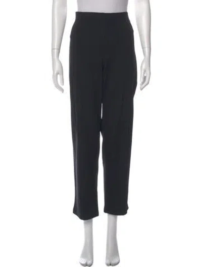 Pre-owned St. John Caviar Straight Leg Pants In Black