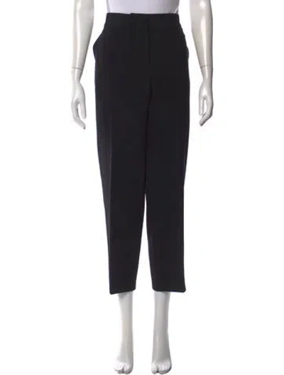 Pre-owned St. John Caviar Straight Leg Pants In Black