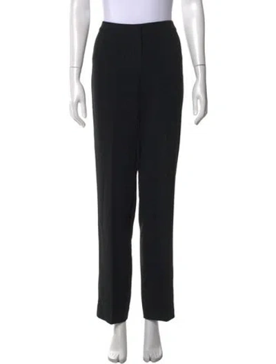 Pre-owned St. John Caviar Straight Leg Pants In Black