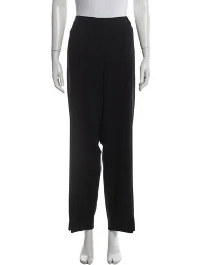 Pre-owned St. John Caviar Straight Leg Pants In Black