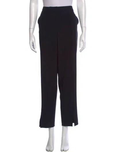 Pre-owned St. John Caviar Straight Leg Pants In Black