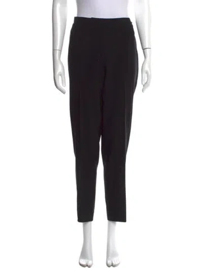 Pre-owned St. John Caviar Straight Leg Pants In Black