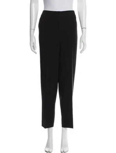 Pre-owned St. John Caviar Straight Leg Pants In Black