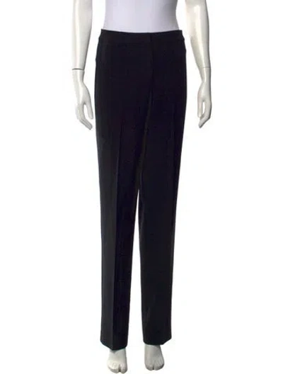 Pre-owned St. John Caviar Straight Leg Pants In Black