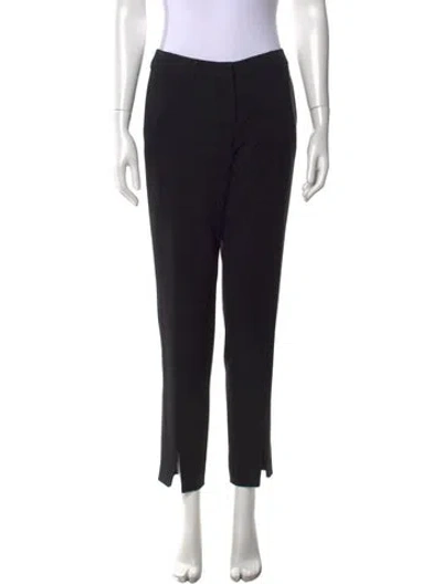 Pre-owned St. John Caviar Straight Leg Pants In Black