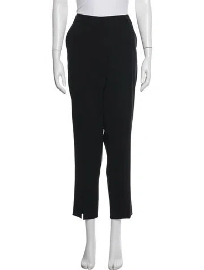 Pre-owned St. John Caviar Straight Leg Pants In Black