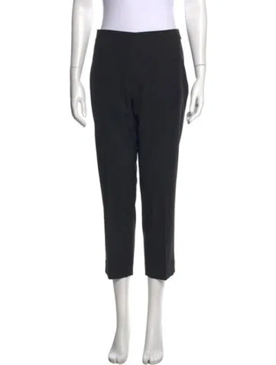 Pre-owned St. John Caviar Straight Leg Pants In Black