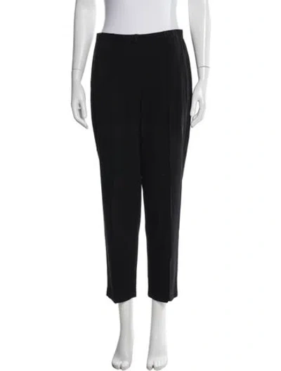 Pre-owned St. John Caviar Straight Leg Pants In Black