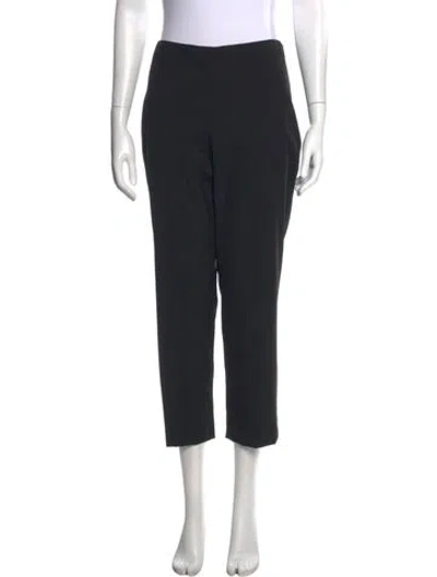 Pre-owned St. John Caviar Straight Leg Pants In Black