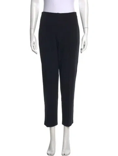 Pre-owned St. John Caviar Straight Leg Pants In Black