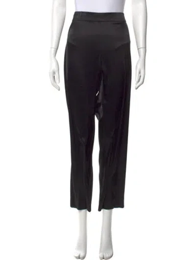 Pre-owned St. John Caviar Straight Leg Pants In Black