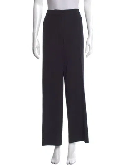 Pre-owned St. John Caviar Straight Leg Pants In Black
