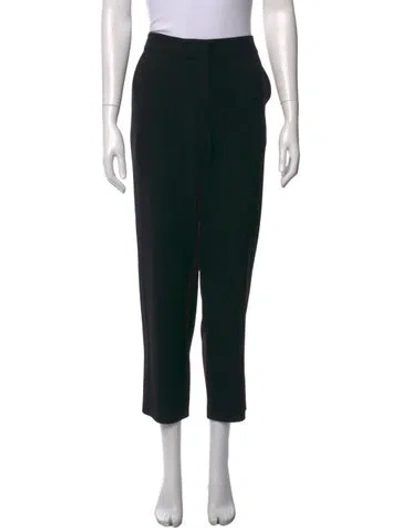 Pre-owned St. John Caviar Straight Leg Pants In Black