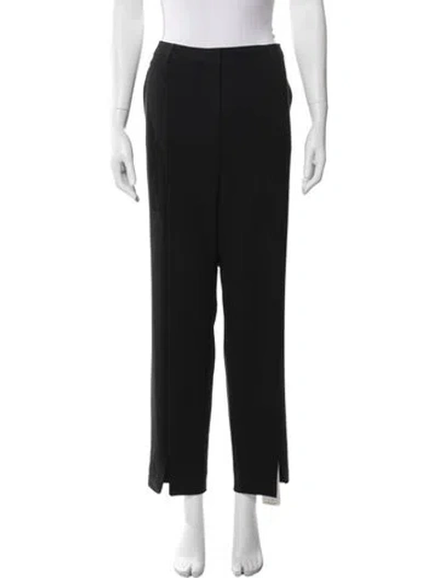 Pre-owned St. John Caviar Straight Leg Pants In Black