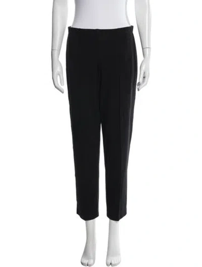 Pre-owned St. John Caviar Straight Leg Pants In Black