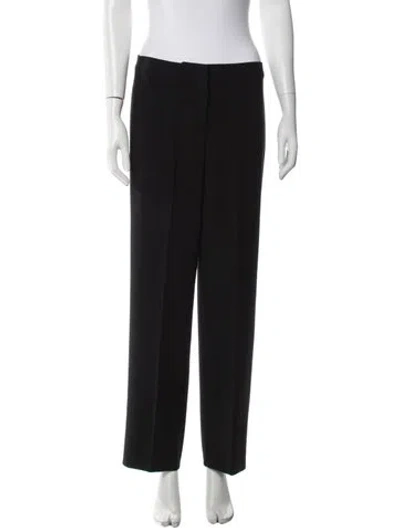 Pre-owned St. John Caviar Straight Leg Pants In Black