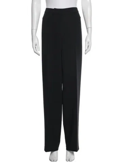 Pre-owned St. John Caviar Straight Leg Pants In Black