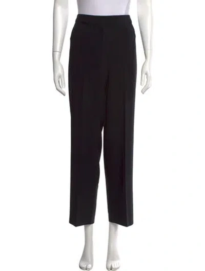 Pre-owned St. John Caviar Straight Leg Pants In Black