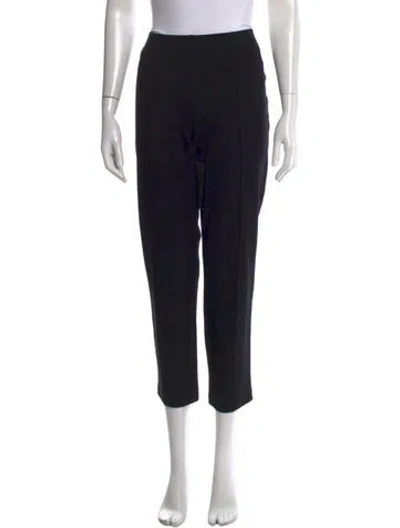 Pre-owned St. John Caviar Straight Leg Pants In Black