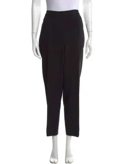 Pre-owned St. John Caviar Straight Leg Pants In Black