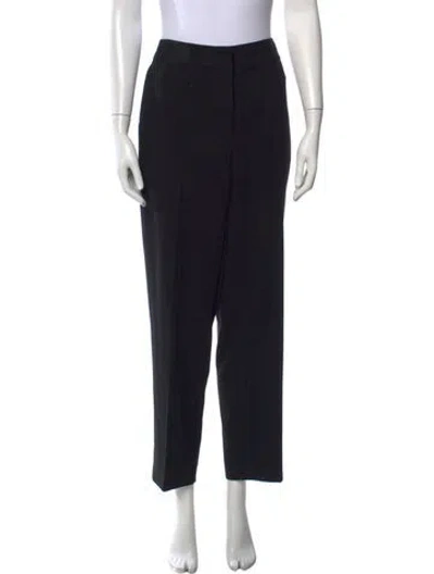 Pre-owned St. John Caviar Straight Leg Pants In Black