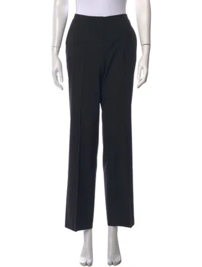 Pre-owned St. John Caviar Straight Leg Pants In Black