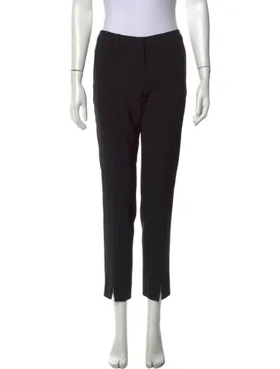 Pre-owned St. John Caviar Straight Leg Pants In Black