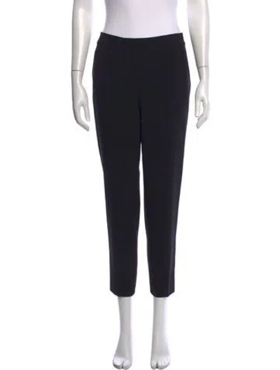 Pre-owned St. John Caviar Straight Leg Pants In Black