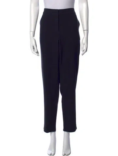 Pre-owned St. John Caviar Straight Leg Pants In Black