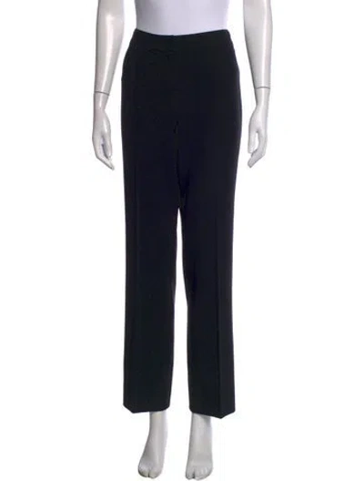 Pre-owned St. John Caviar Straight Leg Pants In Black