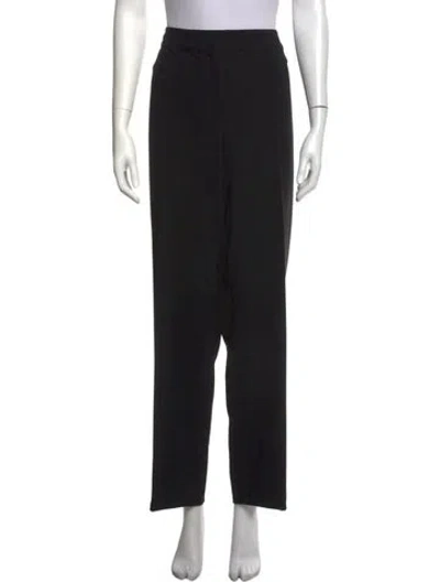 Pre-owned St. John Caviar Straight Leg Pants In Black