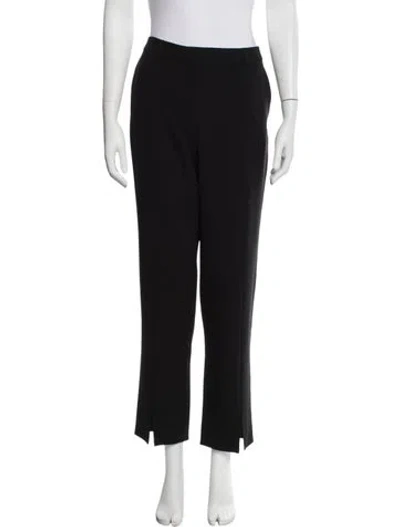 Pre-owned St. John Caviar Straight Leg Pants In Black