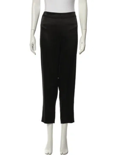 Pre-owned St. John Caviar Straight Leg Pants In Black