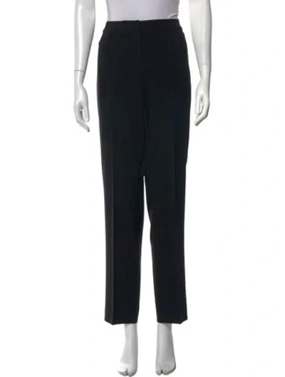 Pre-owned St. John Caviar Straight Leg Pants In Black