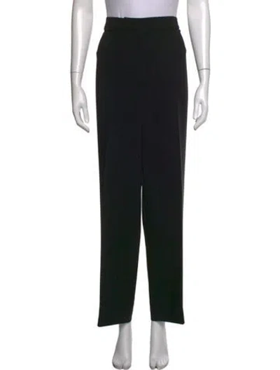 Pre-owned St. John Caviar Straight Leg Pants In Black